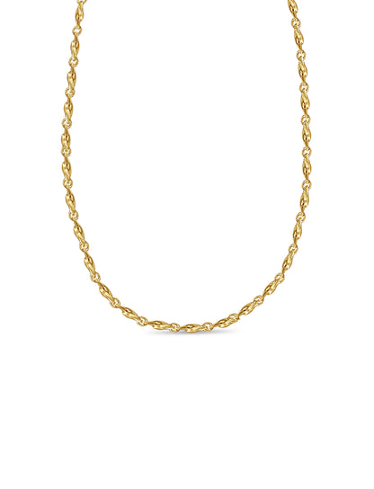 Twist Solid Gold Handmade Necklace , 5mm, 16-30 Inch