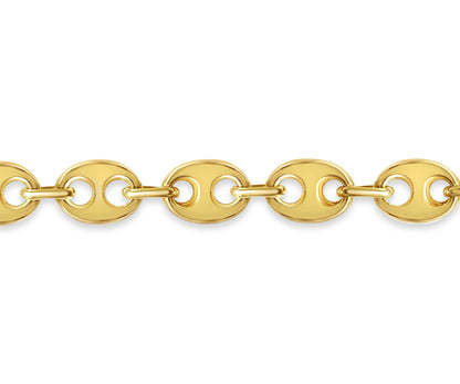 Mariner Solid Gold Handmade Necklace , 9mm, 16-30 Inch