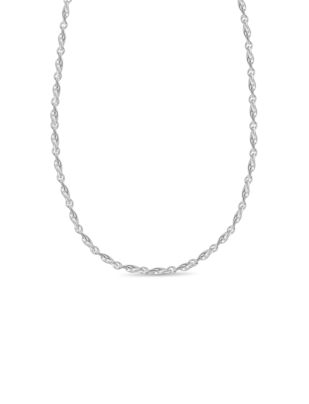 Twist Solid Gold Handmade Necklace , 5mm, 16-30 Inch