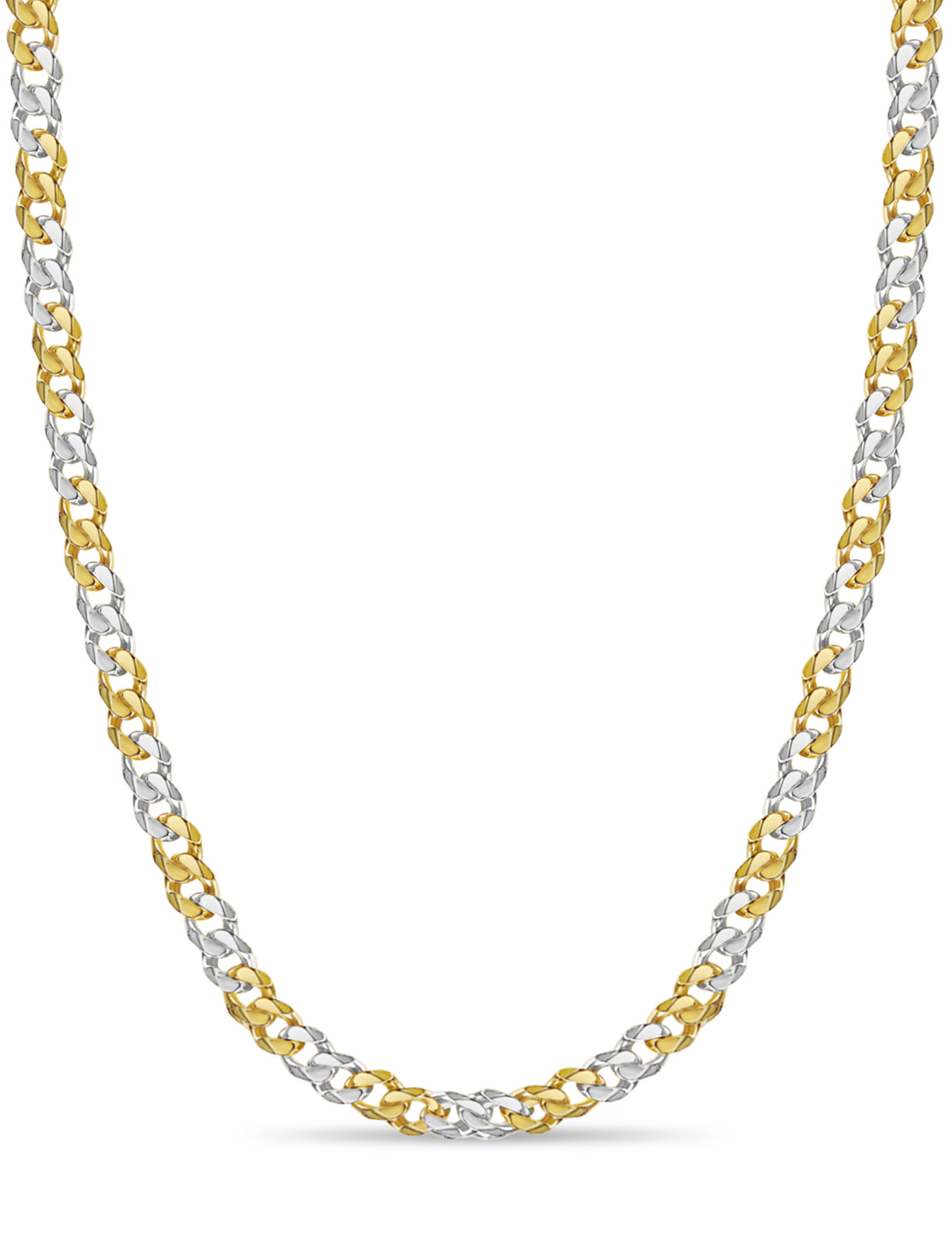 Curb Solid Gold Handmade Necklace , 11mm, 16-30 Inch