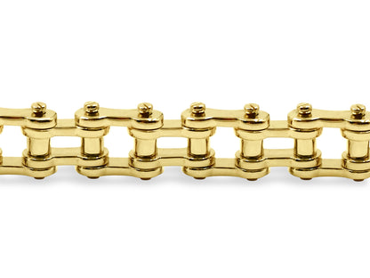 Motorcycle/Bike Chain Solid Gold Handmade Necklace , 20mm, 16-30 Inch