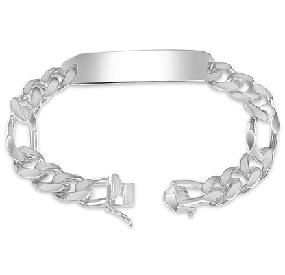 ID Figaro Solid Gold Handmade Bracelet , 12mm, 6.5-10 Inch