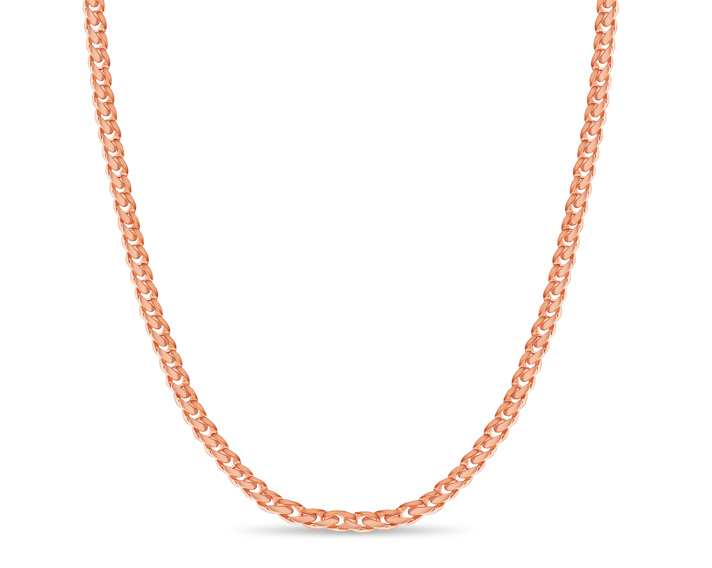 Curb Solid Gold Handmade Necklace , 11mm, 16-30 Inch