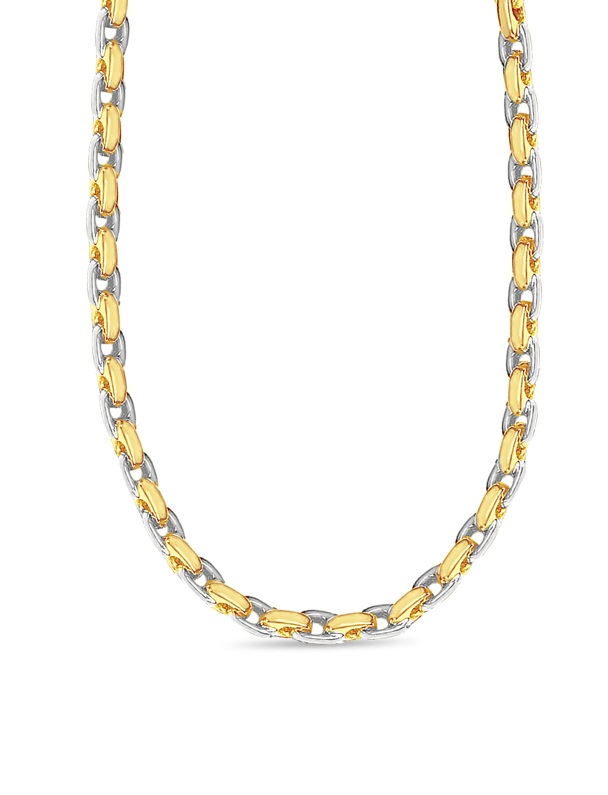 Fancy Rolo Solid Gold Handmade Necklace , 5mm, 16-30 Inch