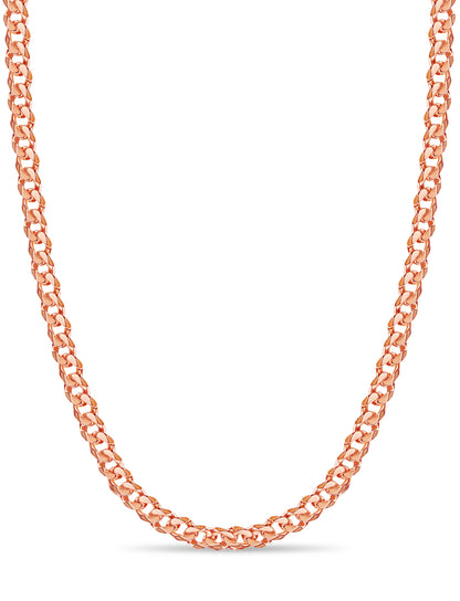 Curb Solid Gold Handmade Necklace , 11mm, 16-30 Inch