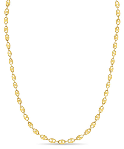 Mariner Solid Gold Handmade Necklace , 9mm, 16-30 Inch