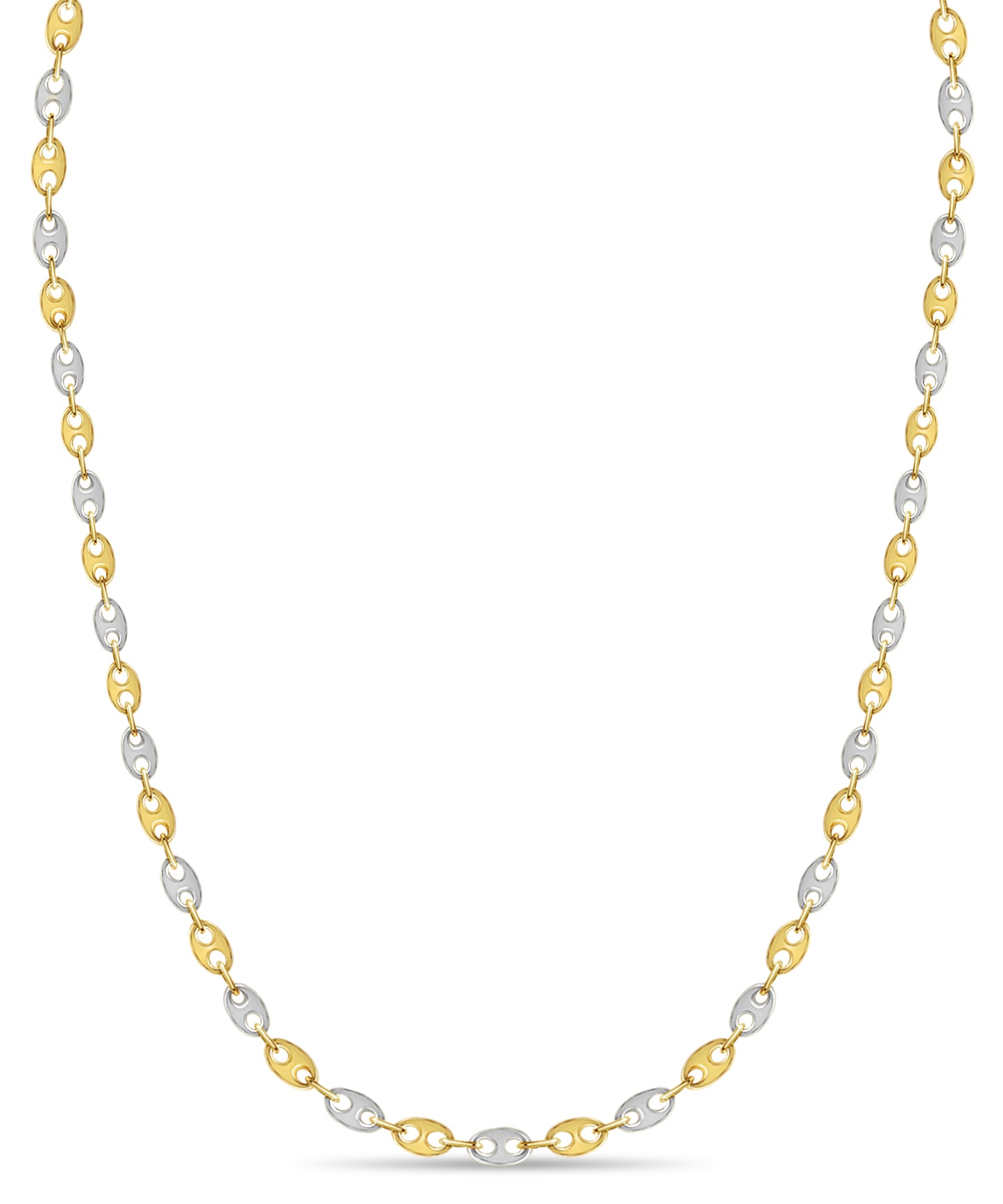 Mariner Solid Gold Handmade Necklace , 9mm, 16-30 Inch