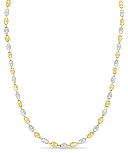 Mariner Solid Gold Handmade Necklace , 9mm, 16-30 Inch