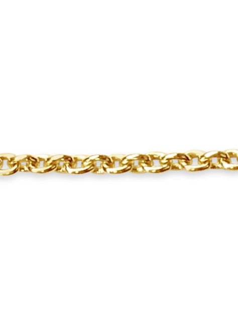 Fancy Rolo Solid Gold Handmade Bracelet , 7mm, 6.5-10 Inch