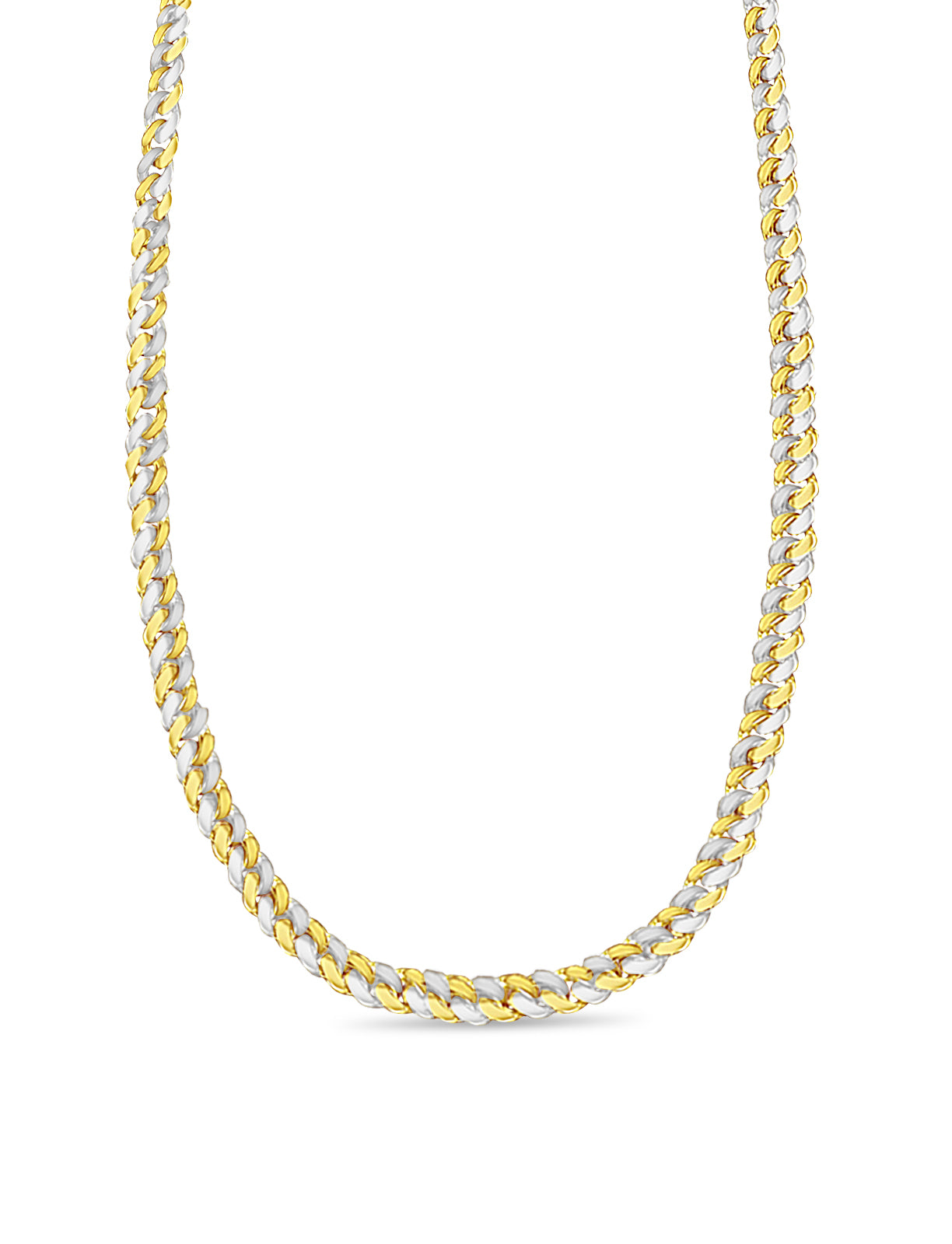 Curb Solid Gold Handmade Necklace , 7mm, 16-30 Inch