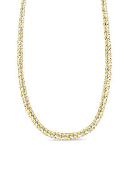 Curb Solid Gold Handmade Necklace , 7mm, 16-30 Inch