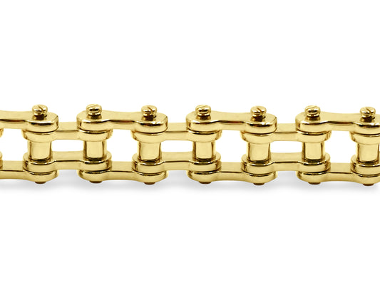 Motorcycle/Bike Chain Solid Gold Handmade Necklace , 20mm, 16-30 Inch