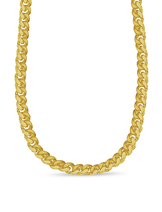 Miami Cuban Solid Gold Handmade Necklace , 10mm, 16-30 Inch