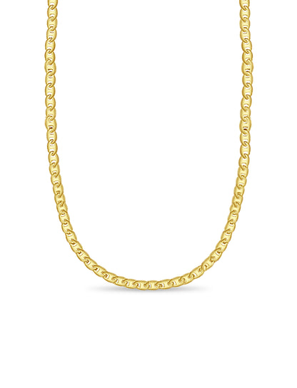 Mariner Solid Gold Handmade Necklace , 9mm, 16-30 Inch