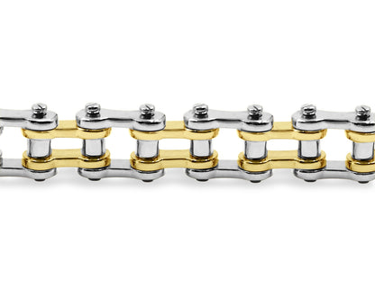 Motorcycle/Bike Chain Solid Gold Handmade Necklace , 20mm, 16-30 Inch