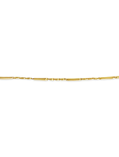 Cylinder Tube Solid Gold Handmade Necklace , 4mm, 16-30 Inch