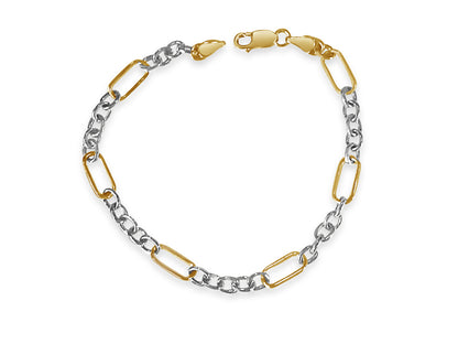 Curb Solid Gold Handmade Bracelet , 6mm, 6.5-10 Inch