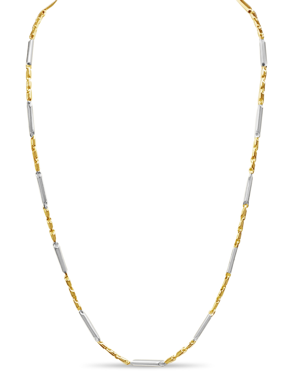 Cylinder Tube Solid Gold Handmade Necklace , 4mm, 16-30 Inch