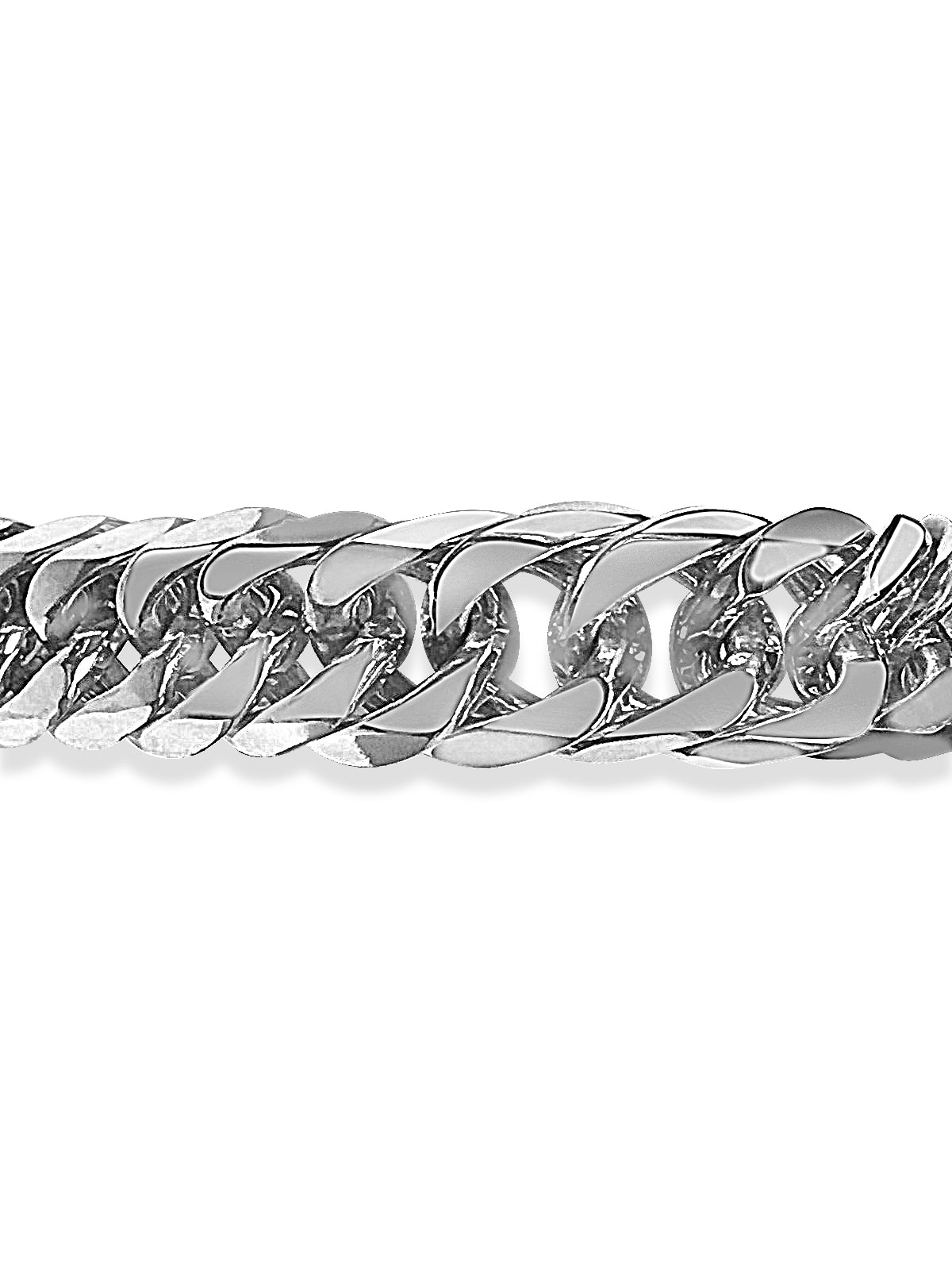 Curb Solid Gold Handmade Bracelet , 16mm, 6.5-10 Inch