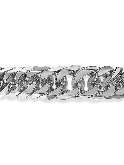 Curb Solid Gold Handmade Bracelet , 16mm, 6.5-10 Inch