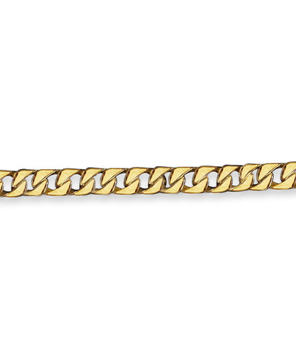 Curb Solid Gold Handmade Bracelet , 9mm, 6.5-10 Inch