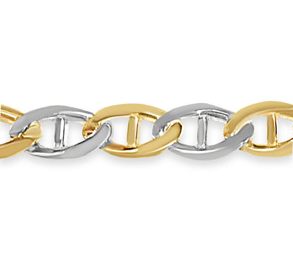 Mariner Solid Gold Handmade Bracelet , 15mm, 6.5-10 Inch