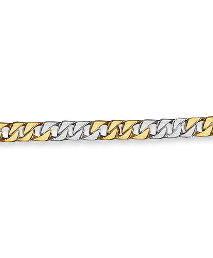 Curb Solid Gold Handmade Bracelet , 9mm, 6.5-10 Inch