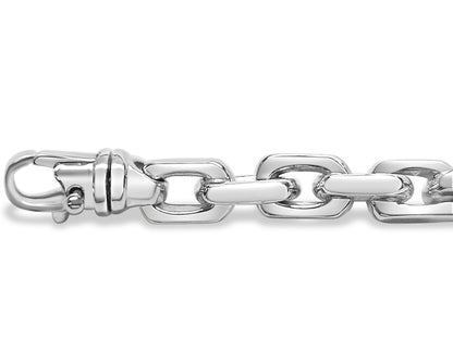 Fancy Rolo Solid Gold Handmade Bracelet , 8mm, 6.5-10 Inch
