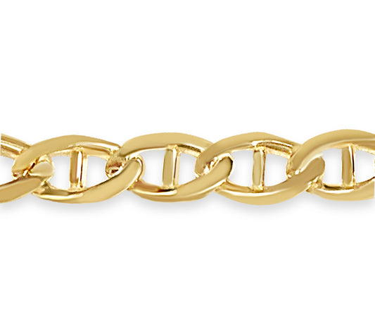 Mariner Solid Gold Handmade Bracelet , 15mm, 6.5-10 Inch