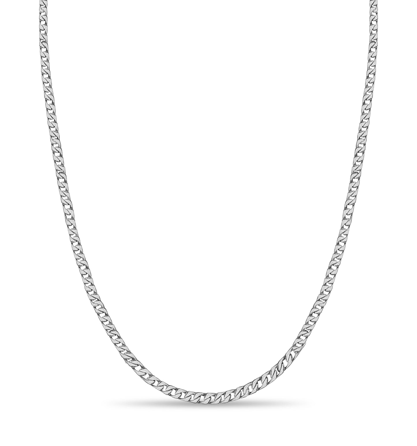 Curb Solid Gold Handmade Necklace , 9mm, 16-30 Inch