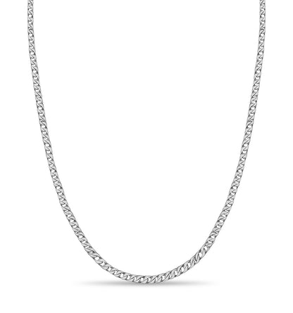 Curb Solid Gold Handmade Necklace , 9mm, 16-30 Inch