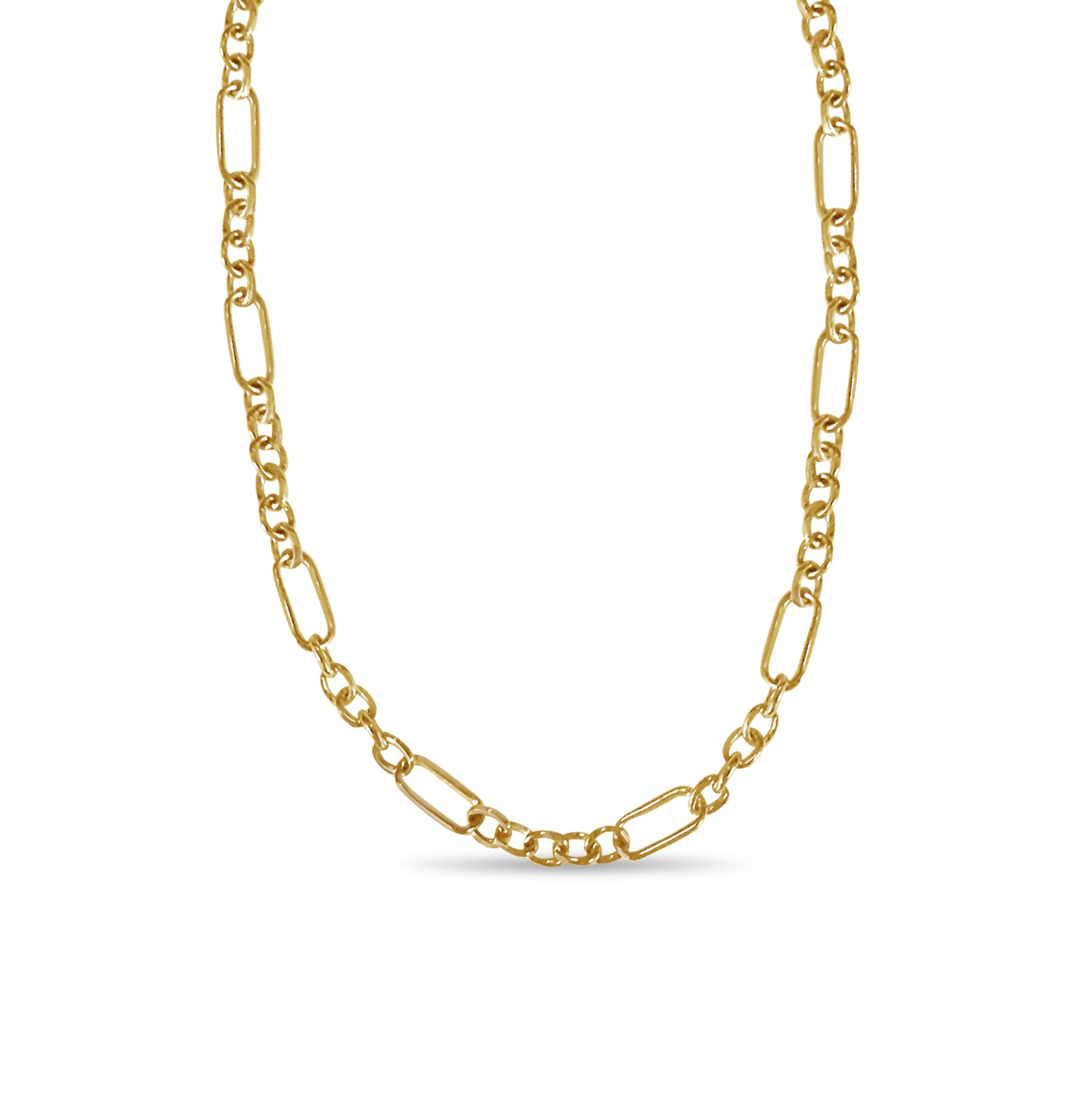 Curb Solid Gold Handmade Necklace , 6mm, 16-30 Inch