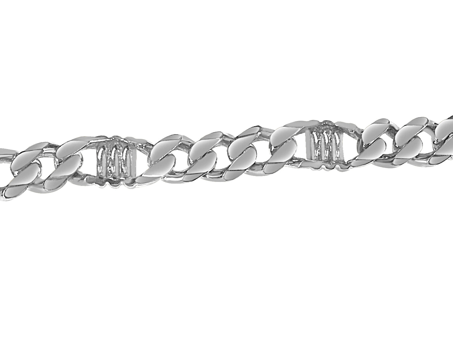 Curb & Bar Solid Gold Handmade Bracelet , 11mm, 6.5-10 Inch