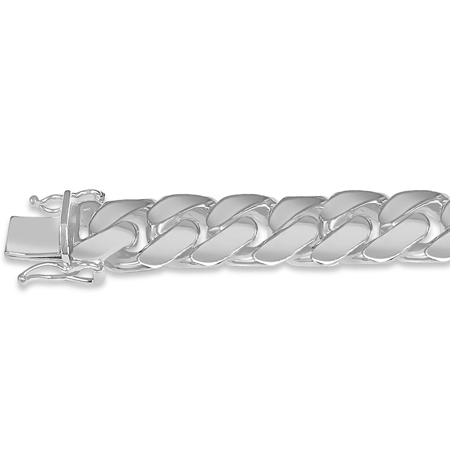ID Curb Solid Gold Handmade Bracelet , 13mm, 6.5-10 Inch