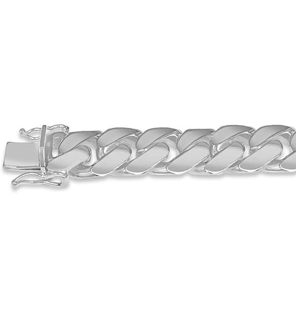 ID Curb Solid Gold Handmade Bracelet , 13mm, 6.5-10 Inch