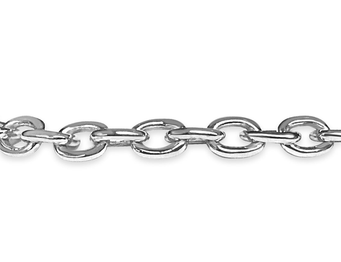 Fancy Rolo Solid Gold Handmade Bracelet , 5mm, 6.5-10 Inch