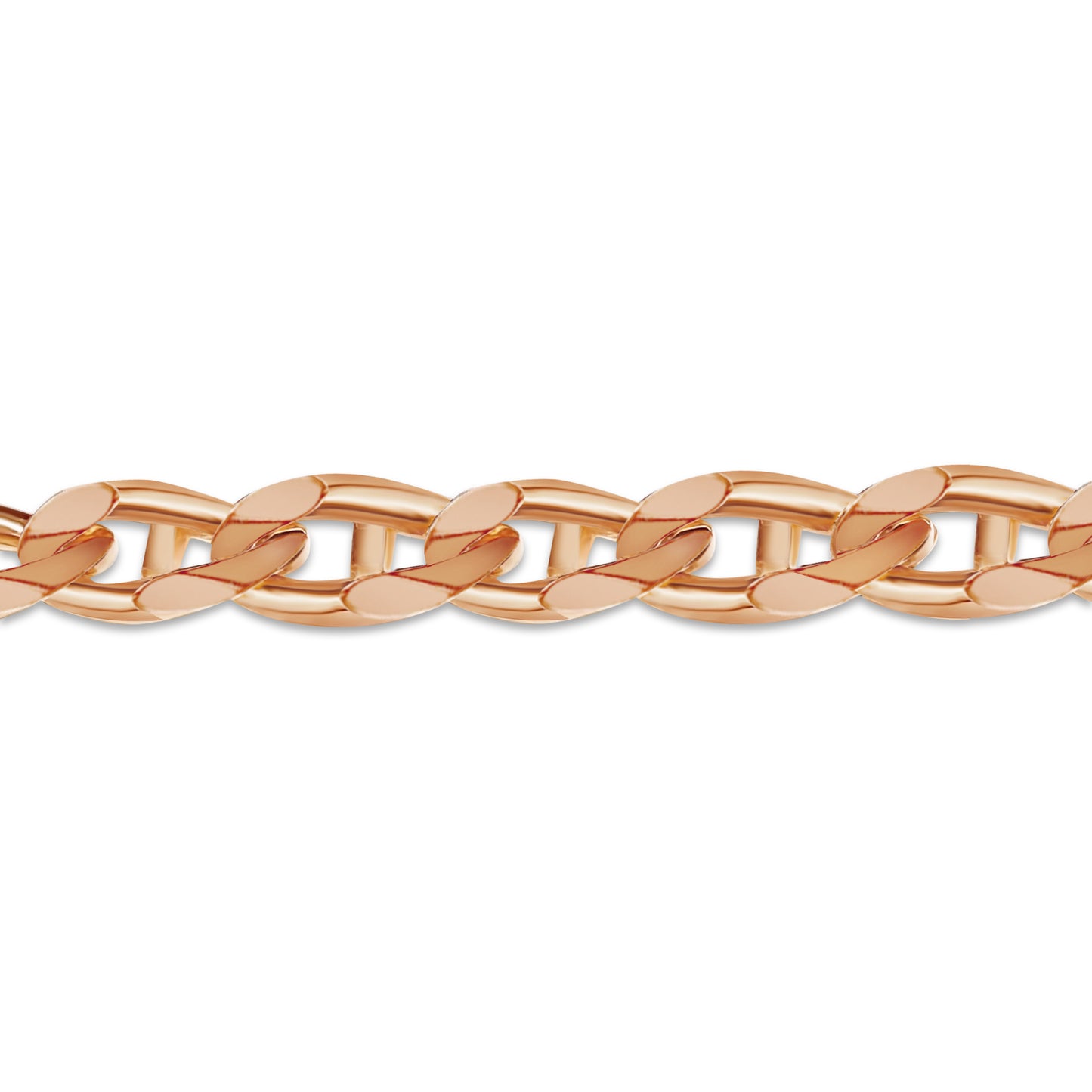 Anchor Mariner Solid Gold Handmade Bracelet , 15mm, 6.5-10 Inch