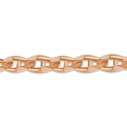 Anchor Mariner Solid Gold Handmade Bracelet , 15mm, 6.5-10 Inch