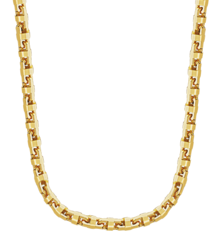 Anchor Mariner Solid Gold Handmade Necklace , 12mm, 16-30 Inch