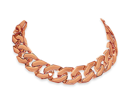 Curb Solid Gold Handmade Bracelet , 15mm, 6.5-10 Inch