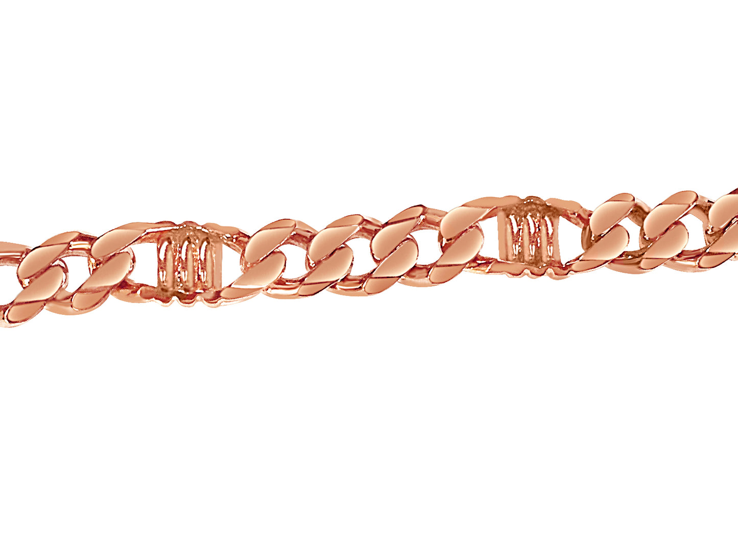 Curb & Bar Solid Gold Handmade Bracelet , 11mm, 6.5-10 Inch