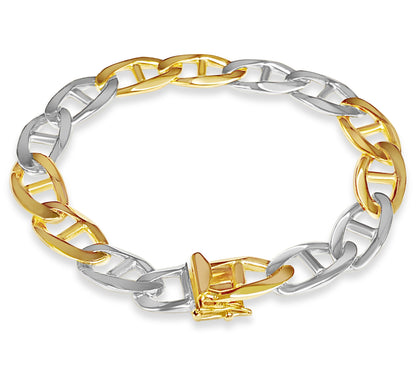 Mariner Solid Gold Handmade Bracelet , 11mm, 6.5-10 Inch