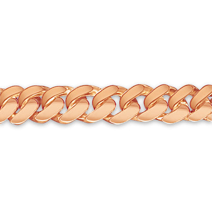 Curb Solid Gold Handmade Bracelet , 7mm, 6.5-10 Inch