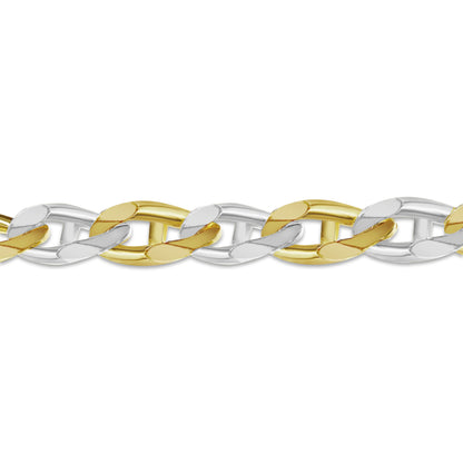 Anchor Mariner Solid Gold Handmade Bracelet , 15mm, 6.5-10 Inch