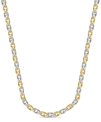 Mariner Solid Gold Handmade Necklace , 17mm, 16-30 Inch