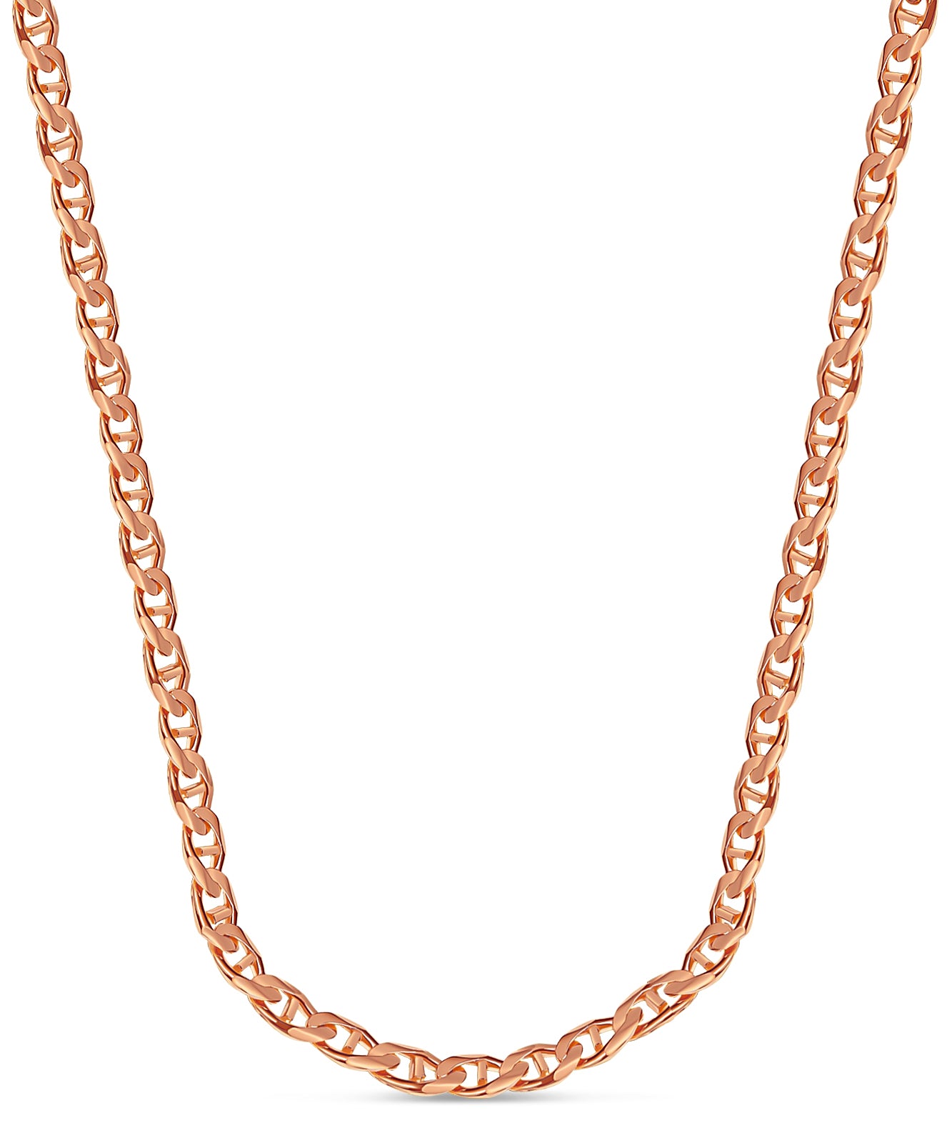 Mariner Solid Gold Handmade Necklace , 17mm, 16-30 Inch