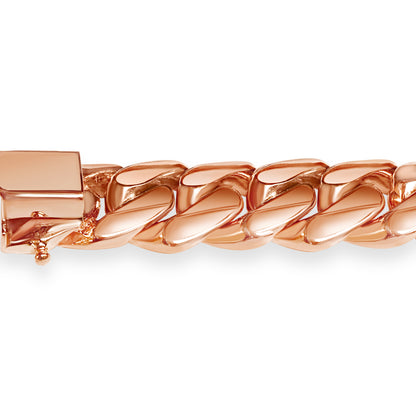 Miami Cuban Solid Gold Handmade Bracelet , 13mm, 6.5-10 Inch