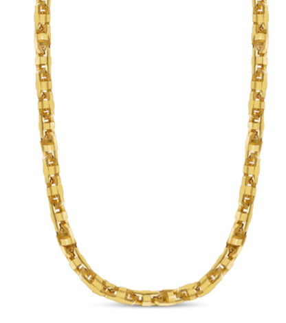 Anchor Mariner Solid Gold Handmade Necklace , 15mm, 16-30 Inch