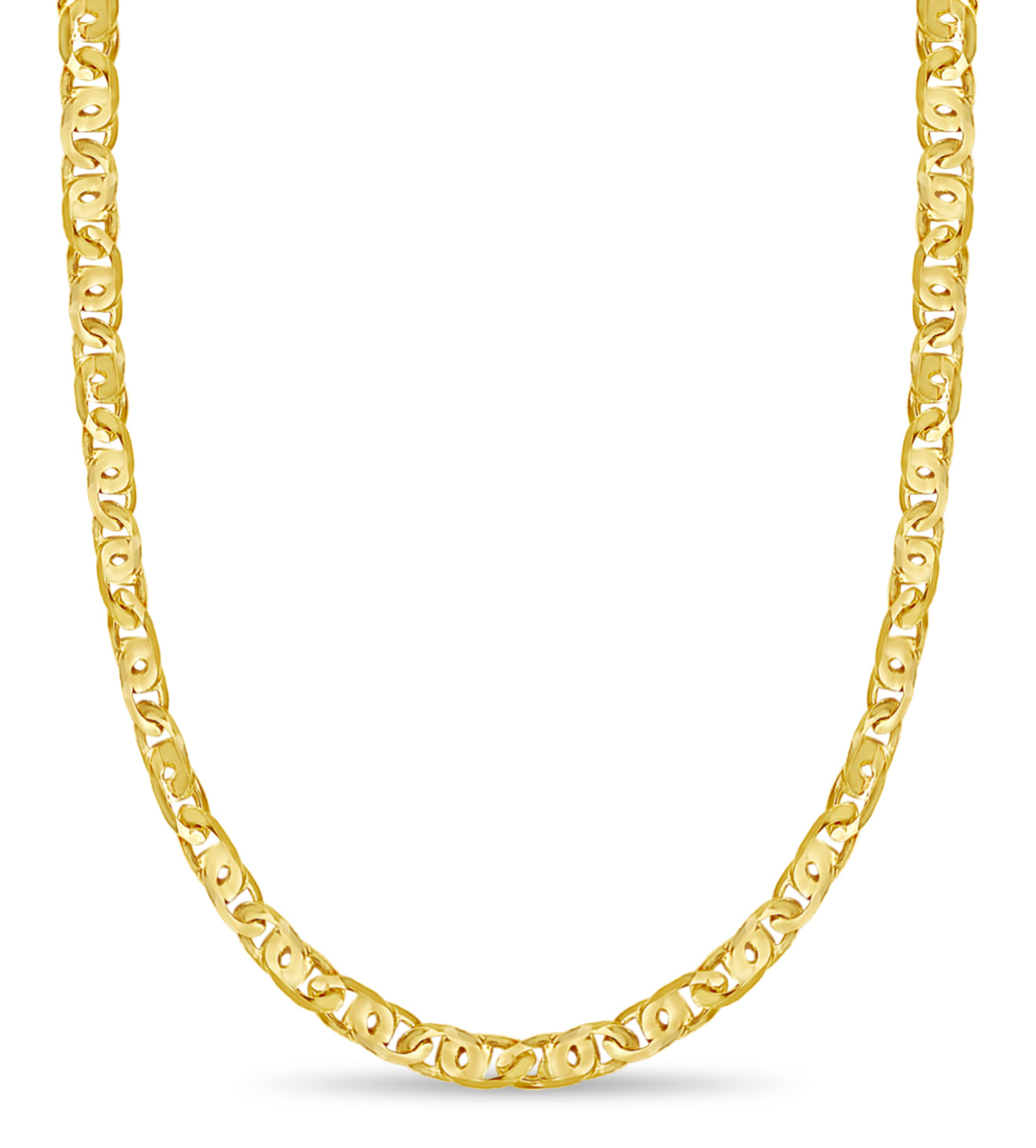 Tiger Eye Solid Gold Handmade Necklace , 11mm, 16-30 Inch