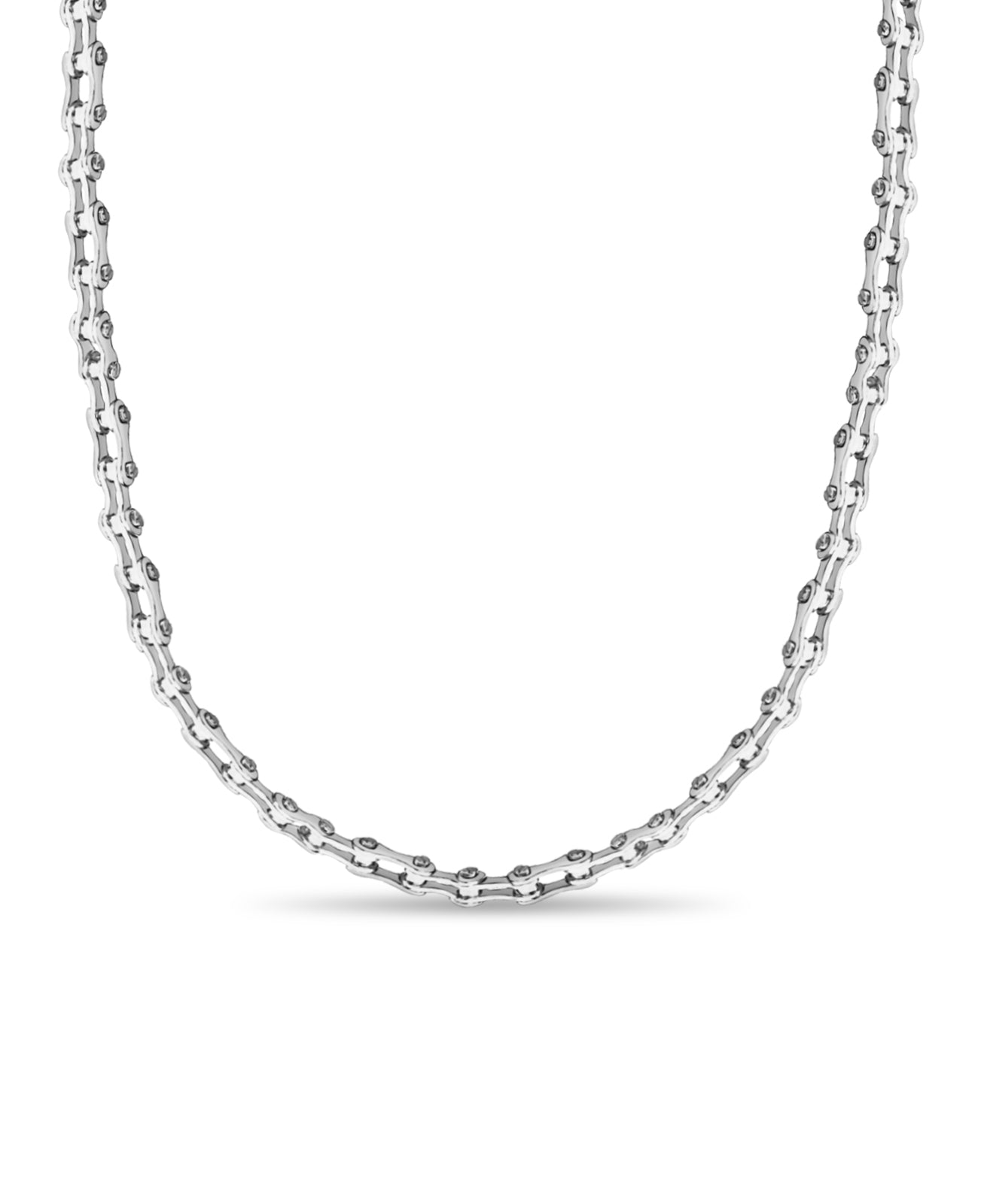 Motorcycle/Bike Chain Solid Gold Handmade Necklace , 12mm, 16-30 Inch